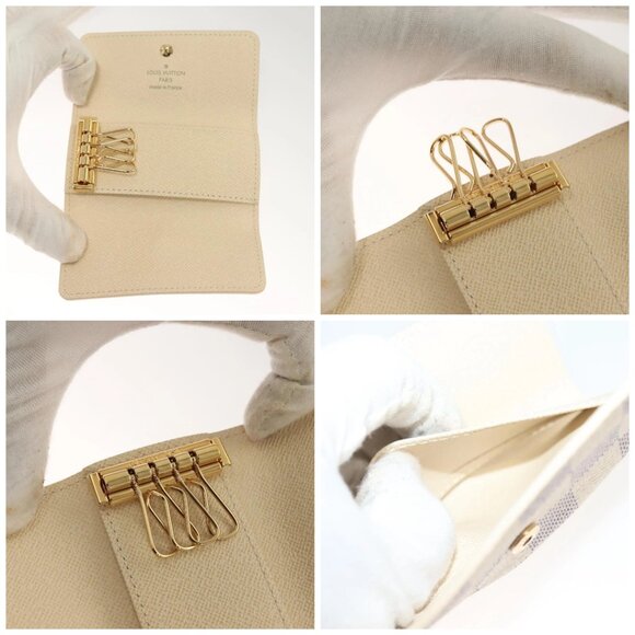 LOUIS VUITTON Damier Azur Multi Cles 4 Key Case N60020 LV Auth 131504 - Picture 15 of 16